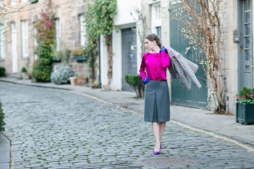 dotted tweed jacket