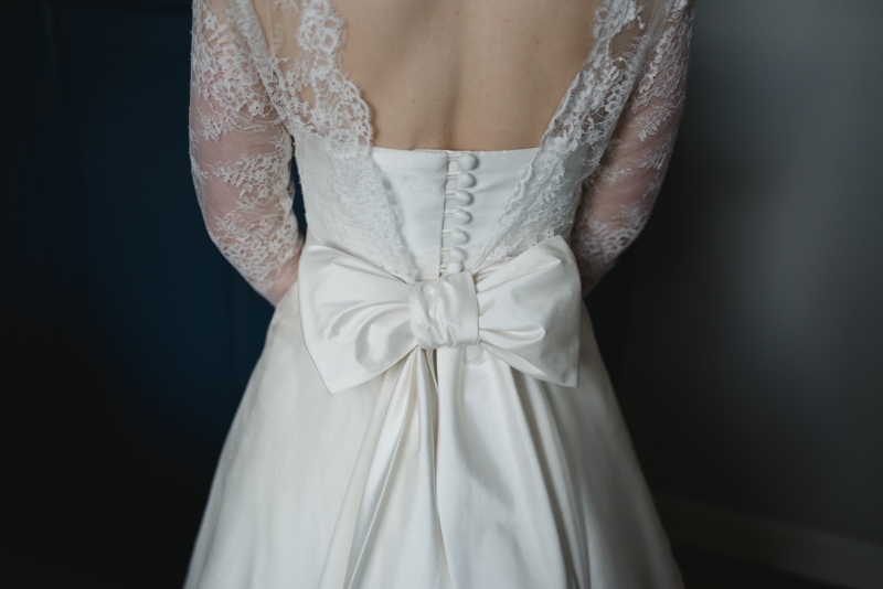 beautiful back detail wedding dress