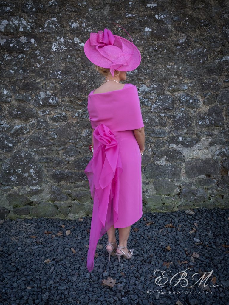 fuchia pink Mother of groom dress
