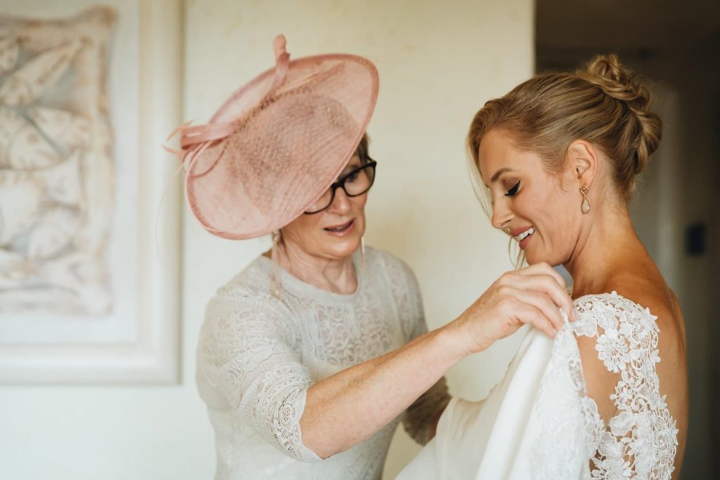 sicily wedding, mother and bride