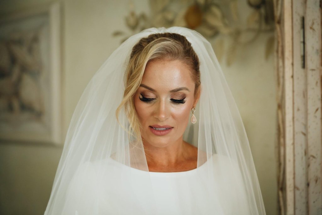 bridal portrait, hand made veil