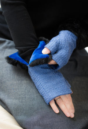 fingerless gloves airforce blue