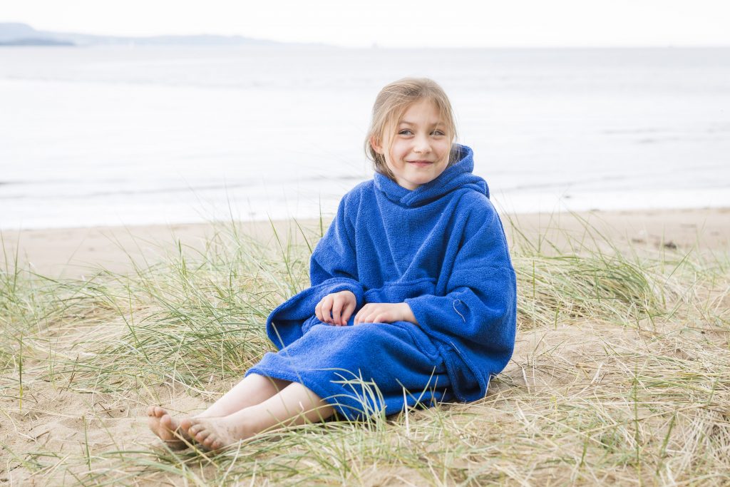 beach poncho royal blue