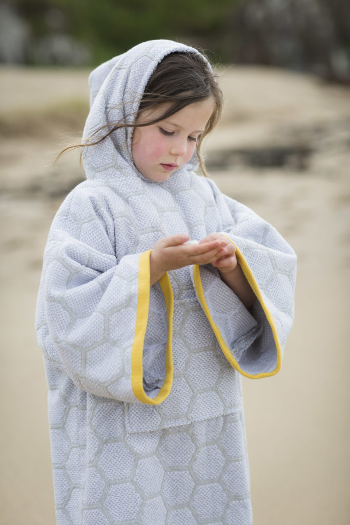 changing towel grey and yellow