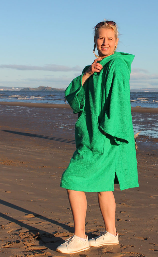 drying robe green