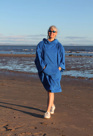 royal blue beach poncho