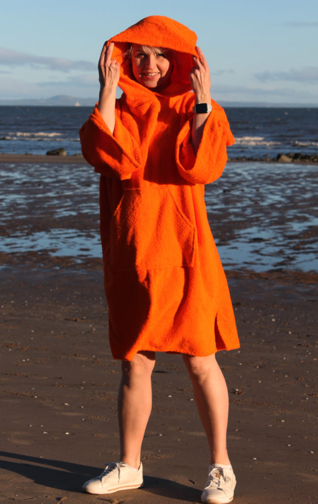 beach poncho orange