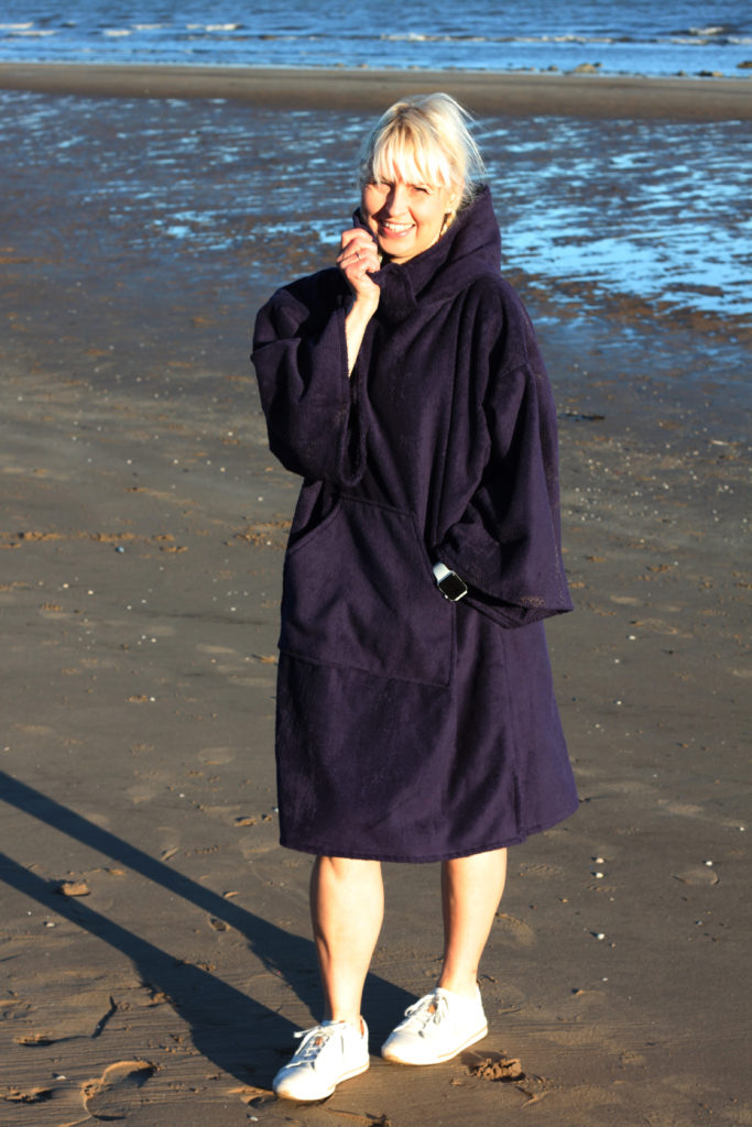 drying robe navy