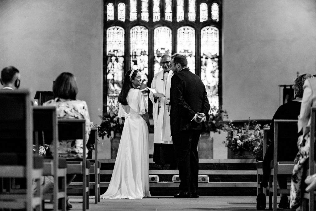 silk wedding dress lake district wedding