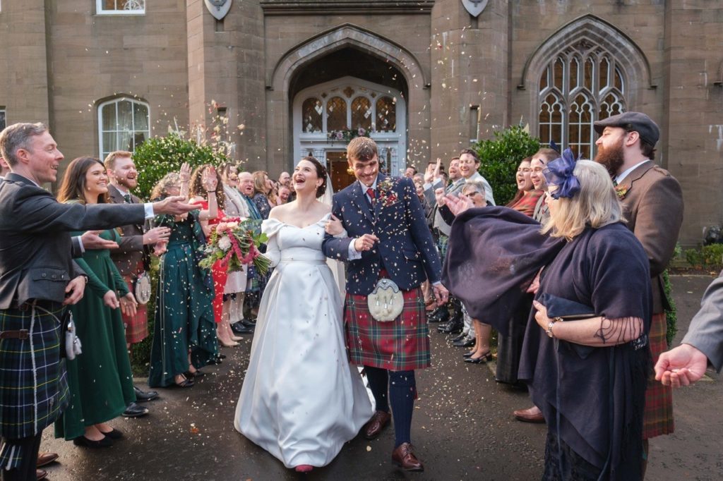 winter princes bride confetti shot