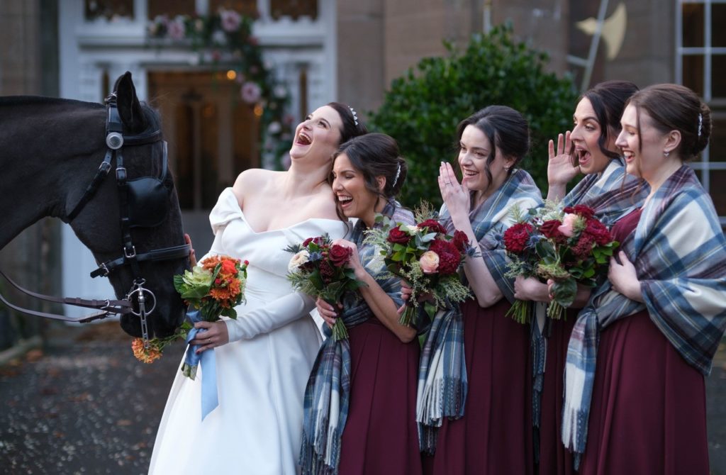 bride and bridesmaids