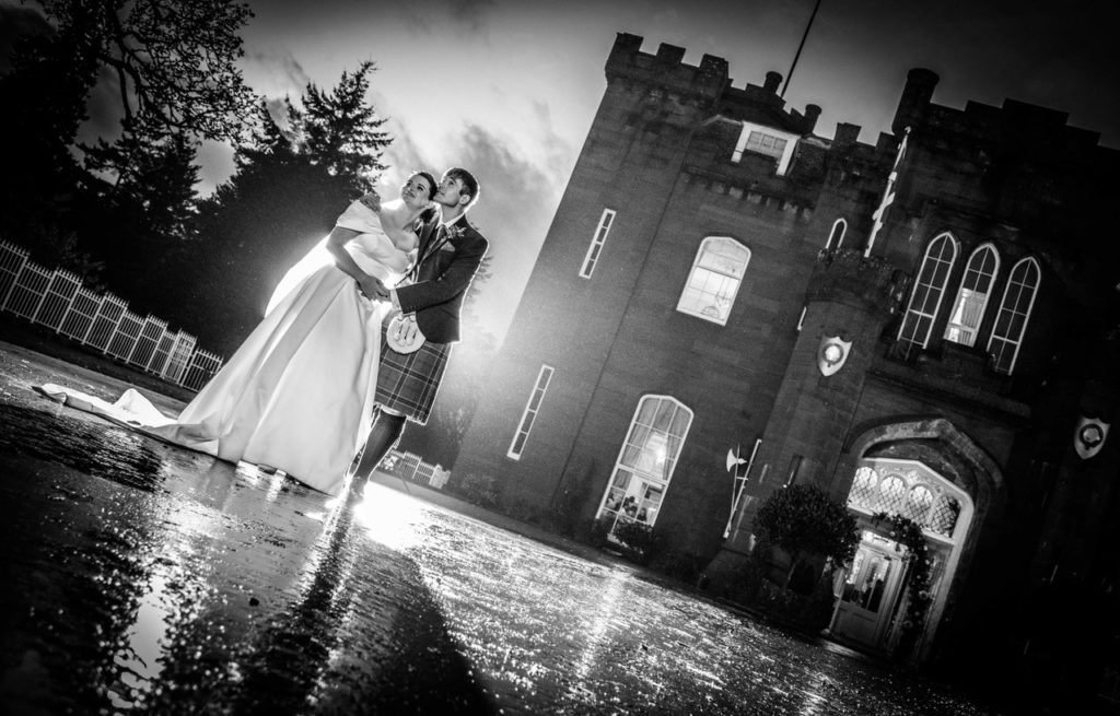 bride and groom at Drumtochty