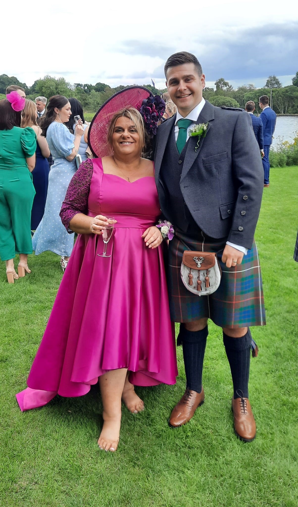 pink mother of the bride dress