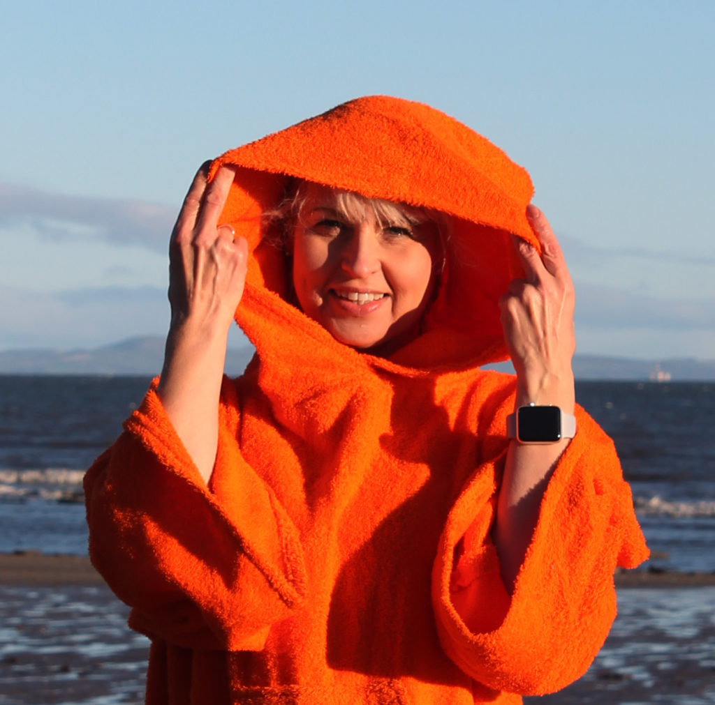 orange poncho