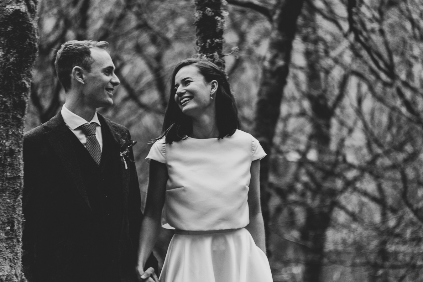 Scottish Bride in bespoke wedding dress