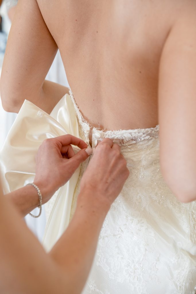 beaded lace wedding dress