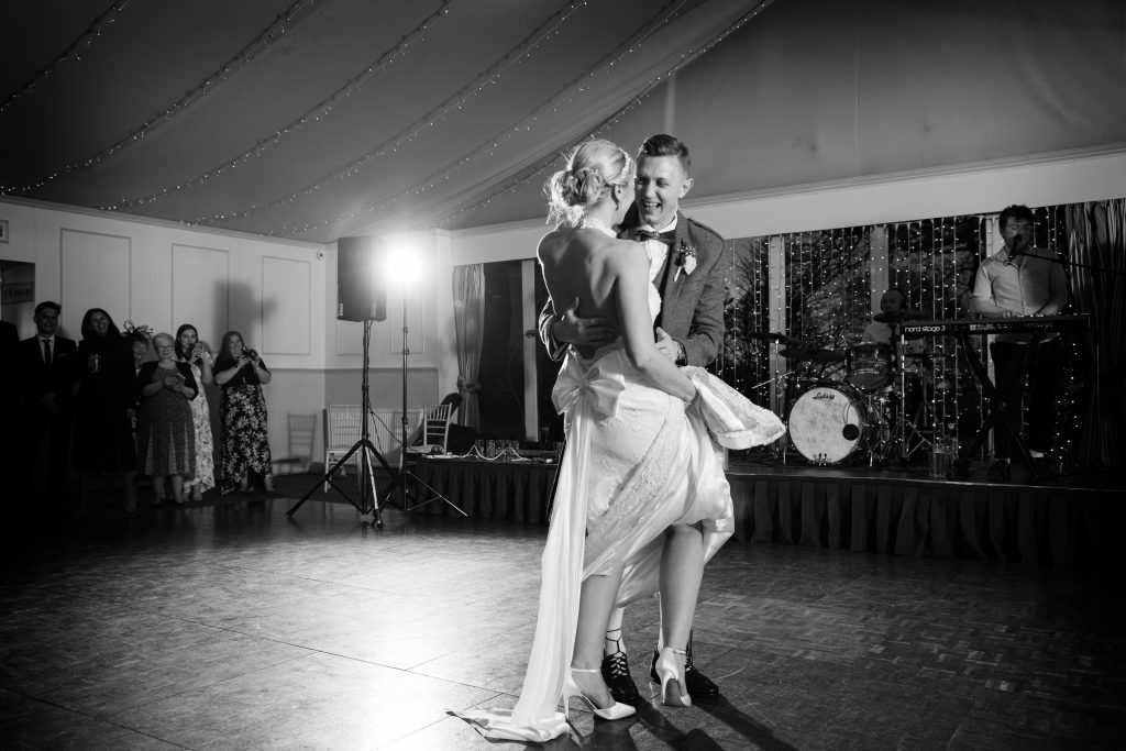 first dance bride in beaded lace dress