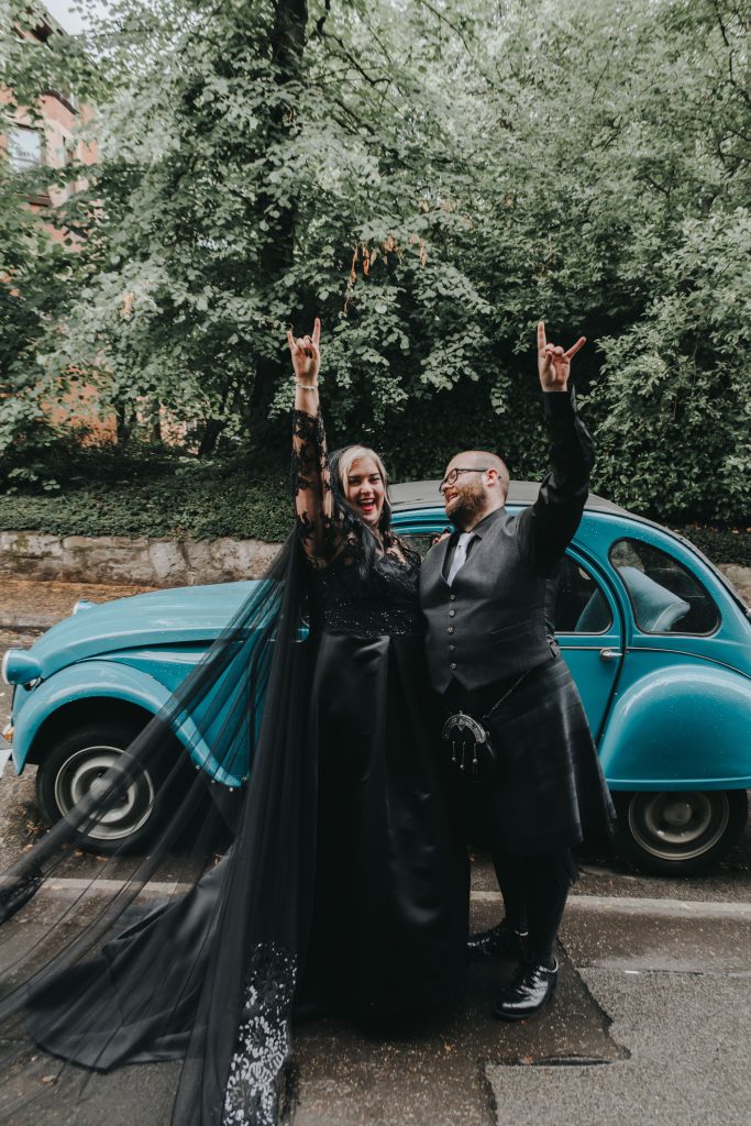 Goth Bride and Groom