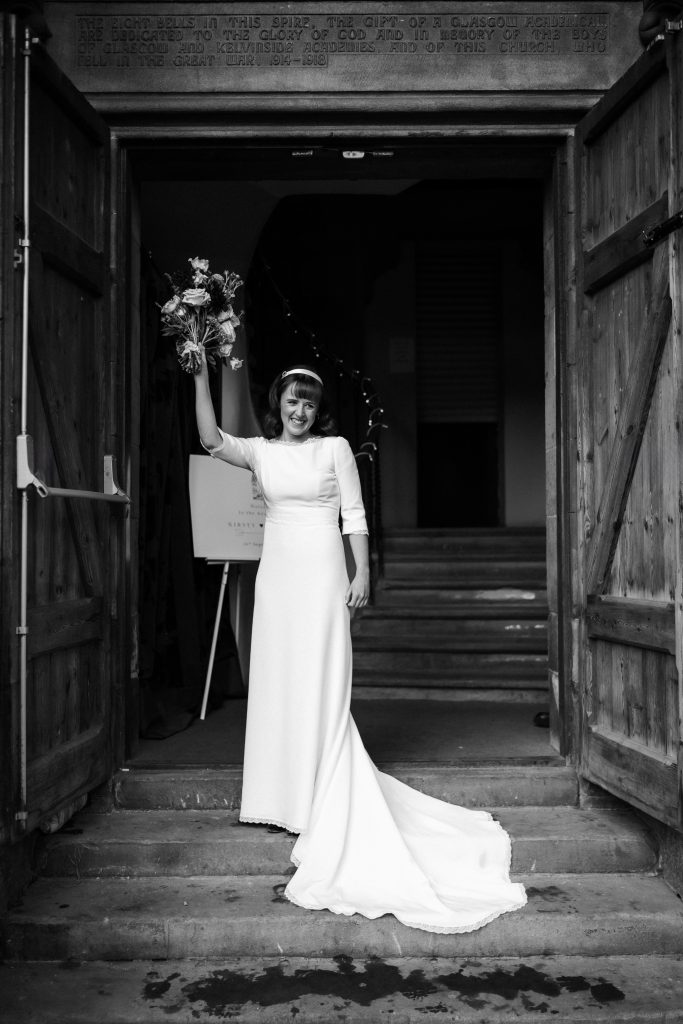 minimalist vintage style wedding in glasgow