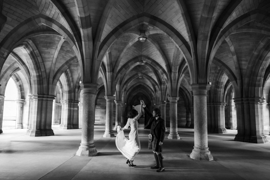 minimalist Scottish wedding