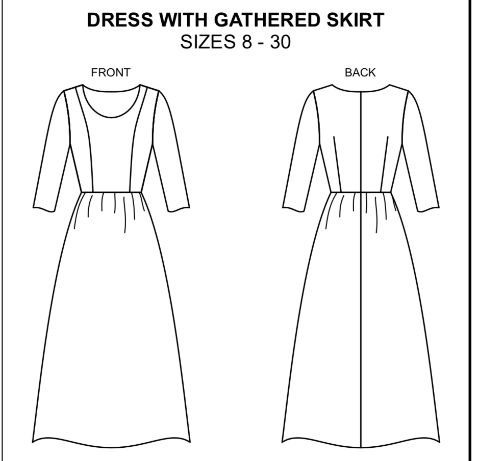 Dress with gathered skirt