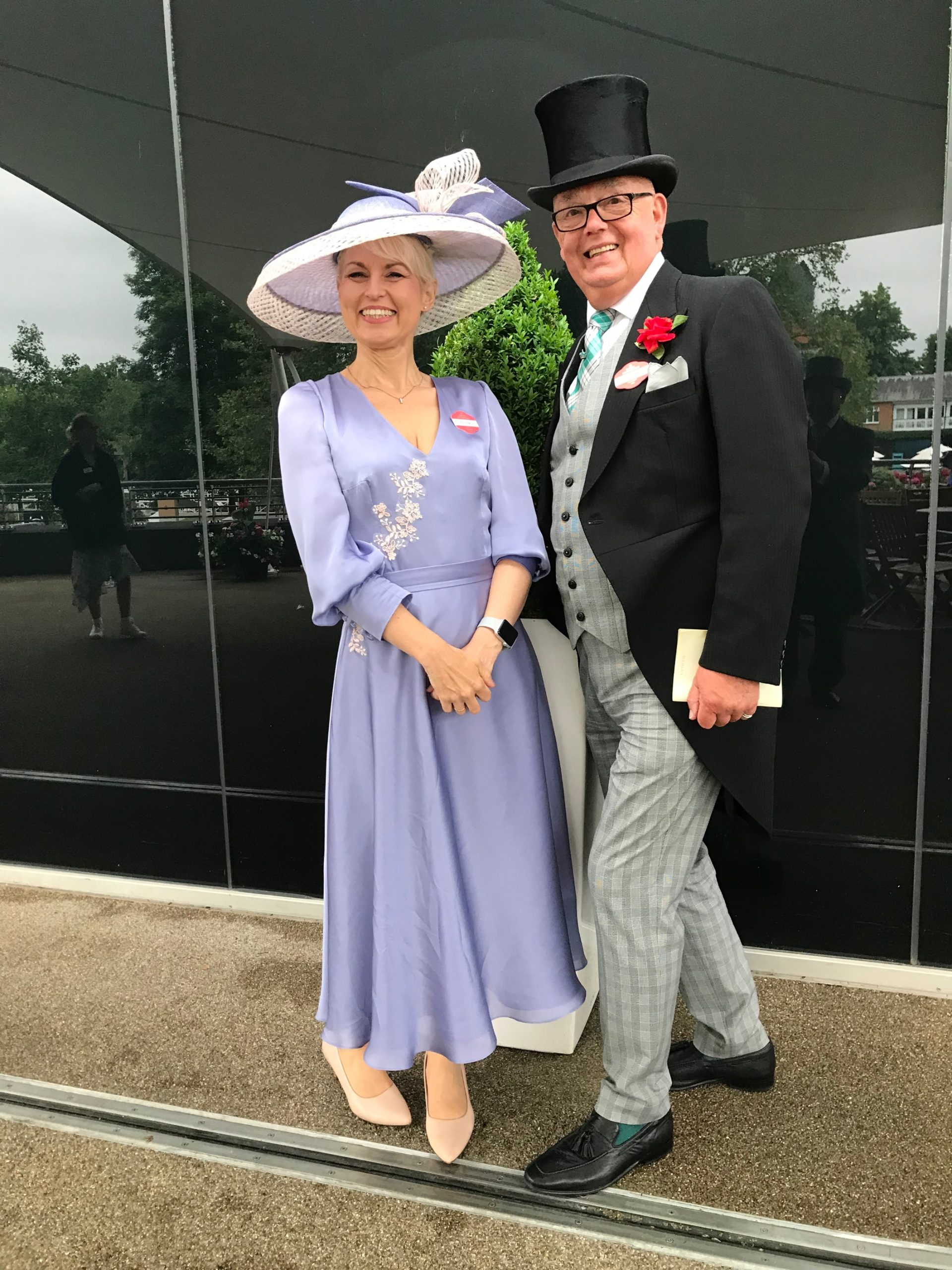 mette baillie and milliner Alex Muir at Royal Ascot