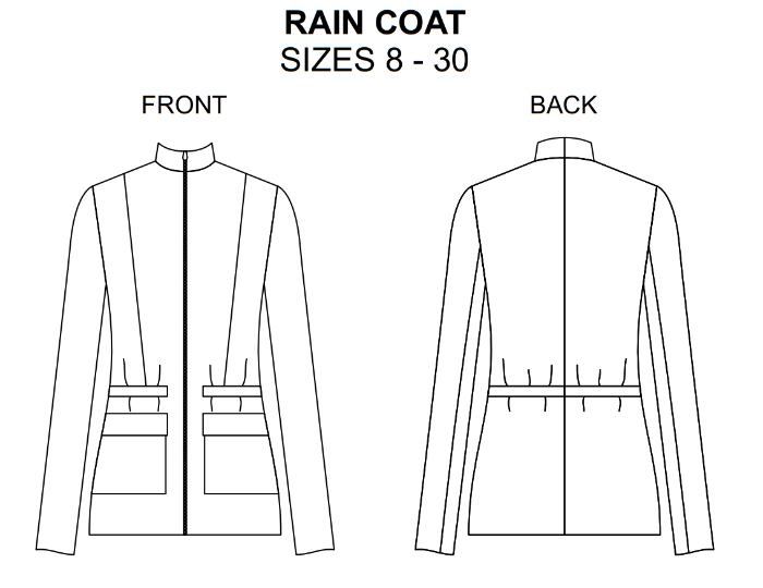 Women's sewing pattern Rain Jacket - Image 3
