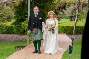 wedding dress made from aunties dress