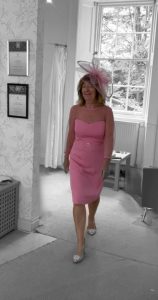 Pink dress mother of hte bride